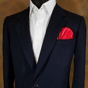 New - Men's Red Satin Pre-Folded Pocket Square Insert